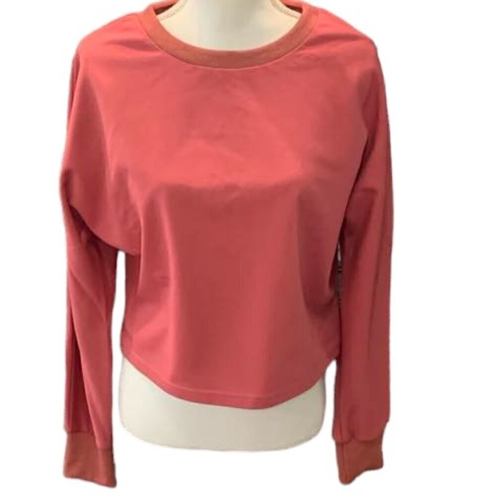 ZESICA Dusty Rose Crew Neck Sweatshirt